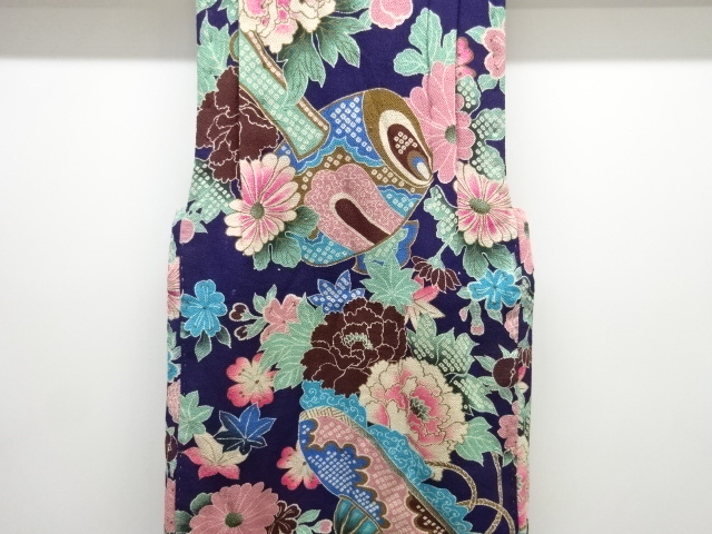 アンティーク　縮緬宝尽くしに牡丹模様ちゃんちゃんこ